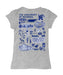 Memphis Tigers Hand Sketched Vive La Fete Impressions Artwork Grey Girls Cotton Short Sleeve Tee - Vive La Fête - Online Apparel Store