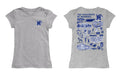Memphis Tigers Hand Sketched Vive La Fete Impressions Artwork Grey Girls Cotton Short Sleeve Tee - Vive La Fête - Online Apparel Store