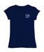 Memphis Tigers Hand Sketched Vive La Fete Impressions Artwork Navy Girls Cotton Short Sleeve Tee