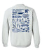 Memphis Tigers Hand Sketched Artwork Navy Crewneck Sweatshirt for Women - Vive La Fête - Online Apparel Store