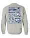Memphis Tigers Hand Sketched Artwork Navy Crewneck Sweatshirt for Women - Vive La Fête - Online Apparel Store