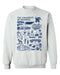 Memphis Tigers Hand Sketched Vive La Fete Impressions White Cotton Crewneck Sweatshirt for Women