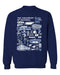 Memphis Tigers Vive La Fete Impressions Navy Cotton Crewneck Sweatshirt for Women