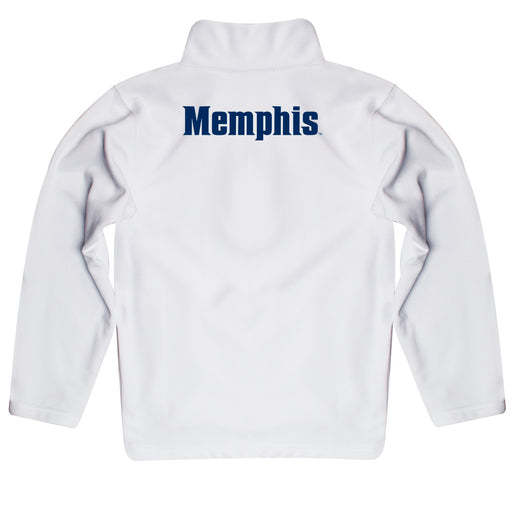 Memphis Tigers Vive La Fete Logo and Mascot Name Womens White Quarter Zip Pullover - Vive La Fête - Online Apparel Store