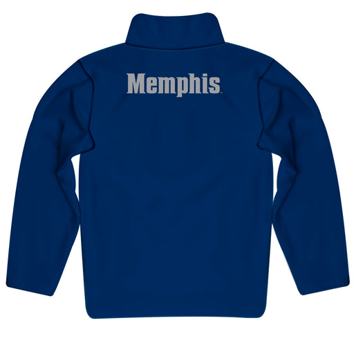 Memphis Tigers Vive La Fete Logo and Mascot Name Womens Blue Quarter Zip Pullover - Vive La Fête - Online Apparel Store