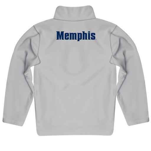 Memphis Tigers Vive La Fete Logo and Mascot Name Womens Gray Quarter Zip Pullover - Vive La Fête - Online Apparel Store