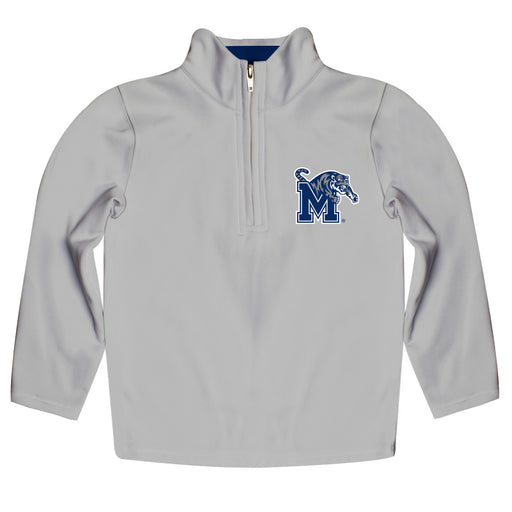 Memphis Tigers Vive La Fete Logo and Mascot Name Womens Gray Quarter Zip Pullover