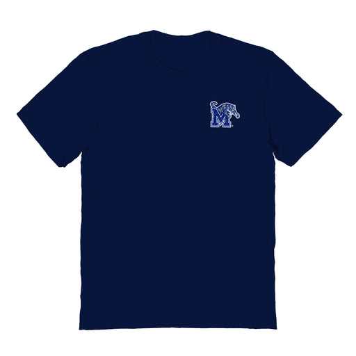 Memphis Tigers Vive La Fete Impressions Artwork Navy Womens Cotton Tshirt