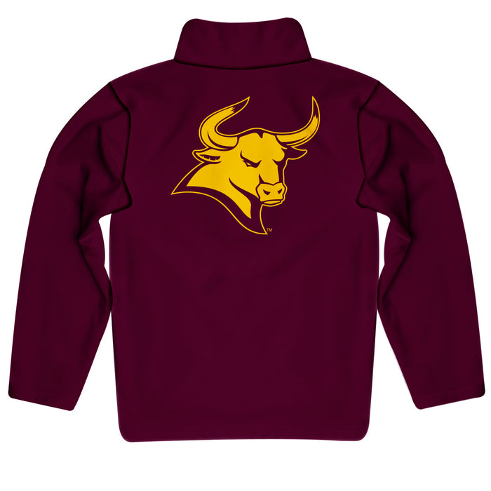 Colorado Mesa University Mavericks CMU Vive La Fete Game Day Solid Maroon Quarter Zip Pullover Sleeves - Vive La Fête - Online Apparel Store