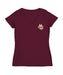 Colorado Mesa Mavericks Hand Sketched Vive La Fete Impressions Artwork Maroon Women Cotton Short Sleeve V-Neck Tshirt