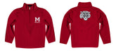 Morehouse College Maroon Tigers Vive La Fete Game Day Solid Maroon Quarter Zip Pullover Sleeves - Vive La Fête - Online Apparel Store