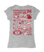 Morehouse College Maroon Tigers Hand Sketched Vive La Fete Impressions Artwork Grey Girls Cotton Short Sleeve Tee - Vive La Fête - Online Apparel Store