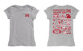 Morehouse College Maroon Tigers Hand Sketched Vive La Fete Impressions Artwork Grey Girls Cotton Short Sleeve Tee - Vive La Fête - Online Apparel Store