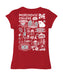Morehouse College Maroon Tigers Hand Sketched Vive La Fete Impressions Artwork Red Girls Cotton Short Sleeve Tee - Vive La Fête - Online Apparel Store