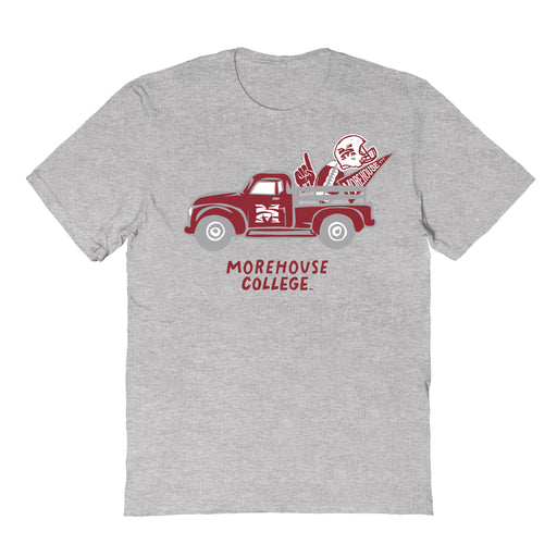 Morehouse Maroon Tigers Hand Sketched Vive La Fete Impressions Truck Kids Grey Cotton T-shirt