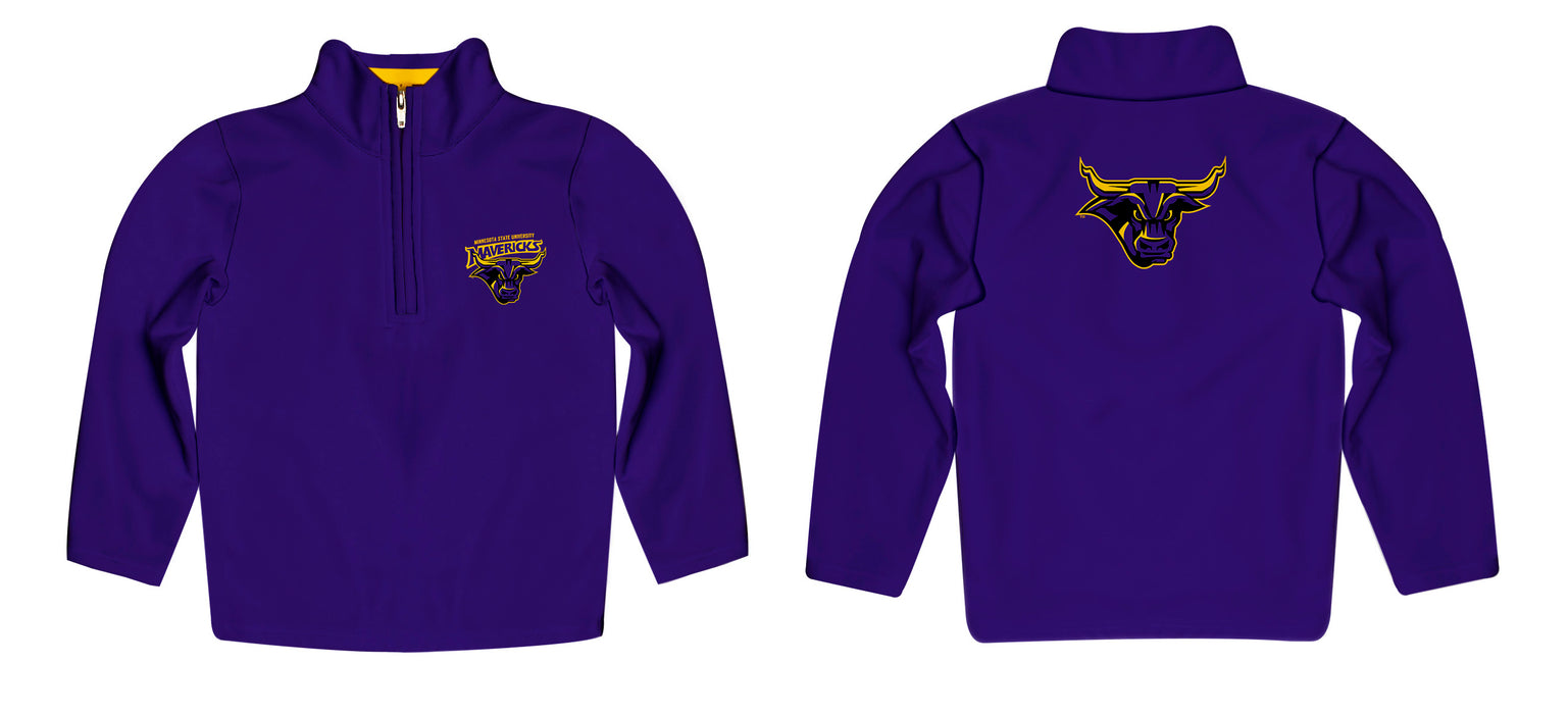 Minnesota State Mavericks Vive La Fete Game Day Solid Purple Quarter Zip Pullover Sleeves - Vive La Fête - Online Apparel Store