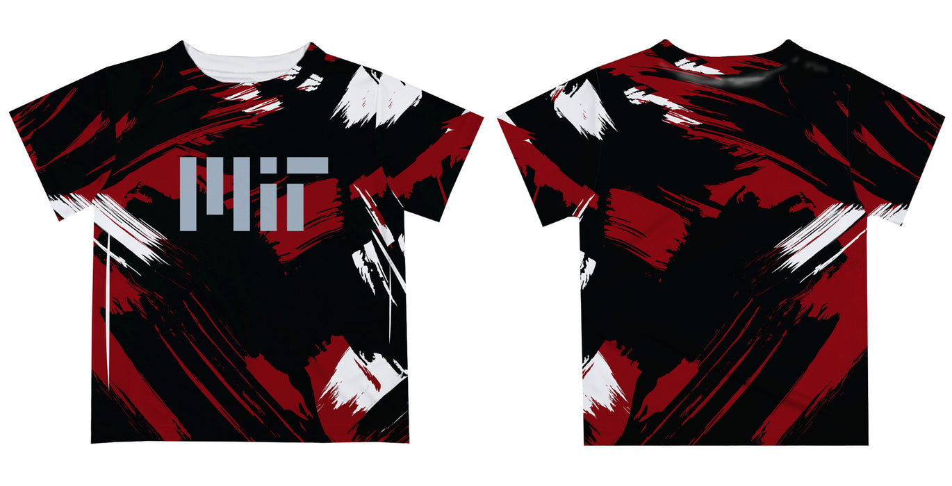 MIT Engineers Vive La Fete Boys Game Day Black Short Sleeve Tee Paint Brush