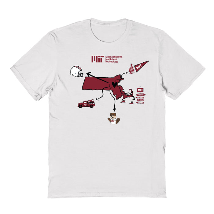 MIT Engineers Hand Sketched Vive La Fete Impressions Icones Kids White T-shirt