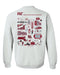 MIT Engineers Hand Sketched Vive La Fete Impressions Artwork Maroon Crew Neck Sweatshirt for Women - Vive La Fête - Online Apparel Store