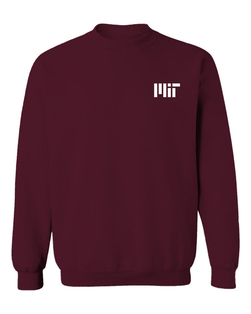 MIT Engineers Hand Sketched Vive La Fete Impressions Artwork Maroon Crew Neck Sweatshirt for Women