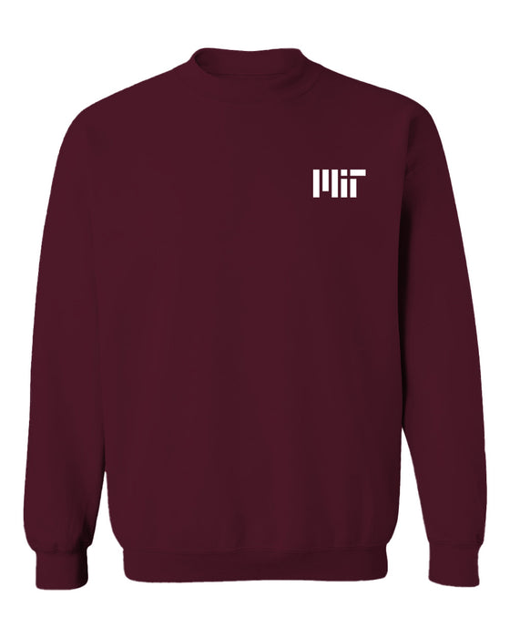 MIT Engineers Hand Sketched Vive La Fete Impressions Artwork Maroon Crew Neck Sweatshirt for Women