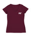 MIT Engineers Hand Sketched Vive La Fete Impressions Artwork Maroon Women Cotton Short Sleeve V-Neck Tshirt
