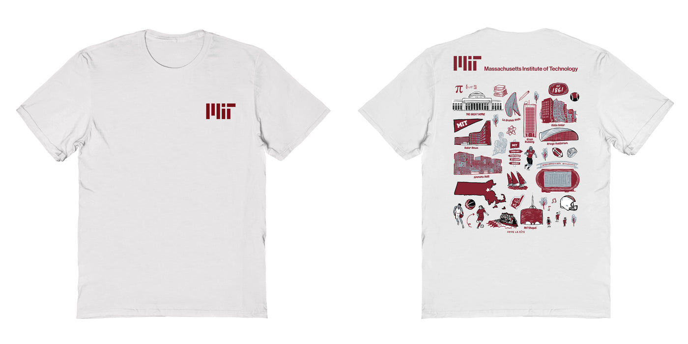 MIT Engineers Vive La Fete Impressions Artwork Maroon Womens Cotton Tshirt - Vive La Fête - Online Apparel Store