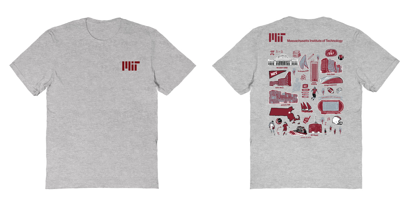 MIT Engineers Vive La Fete Impressions Artwork Maroon Womens Cotton Tshirt - Vive La Fête - Online Apparel Store