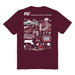 MIT Engineers Vive La Fete Impressions Artwork Maroon Womens Cotton Tshirt - Vive La Fête - Online Apparel Store