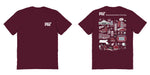 MIT Engineers Vive La Fete Impressions Artwork Maroon Womens Cotton Tshirt - Vive La Fête - Online Apparel Store