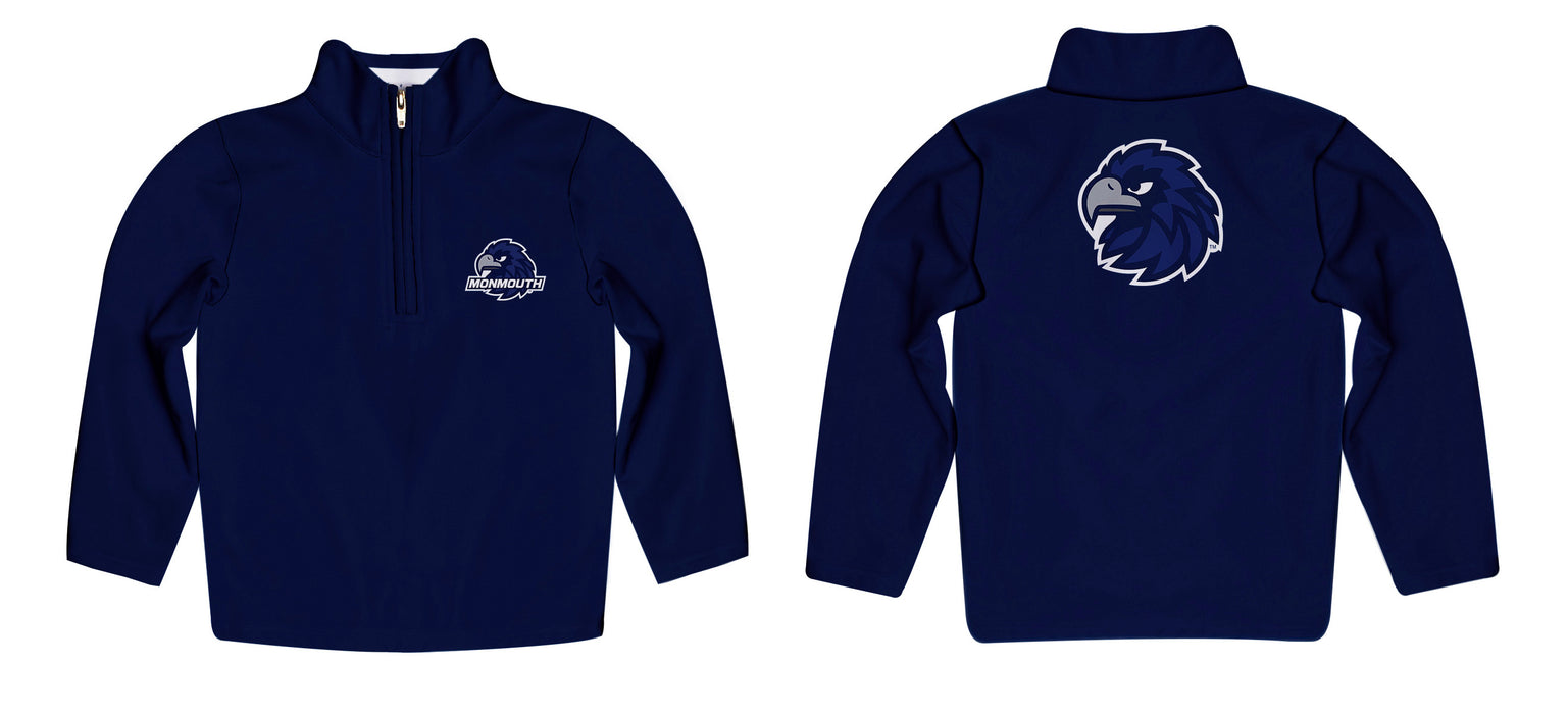Monmouth Hawks Vive La Fete Game Day Solid Navy Quarter Zip Pullover Sleeves - Vive La Fête - Online Apparel Store