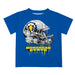 Morehead State Eagles Original Dripping Football Helmet Blue T-Shirt by Vive La Fete