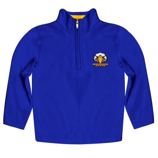 Morehead State Eagles Vive La Fete Logo and Mascot Name Womens Blue Quarter Zip Pullover