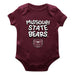 Missouri State Bears Vive La Fete Infant Game Day Maroon Short Sleeve Bodysuit