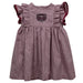 Missouri State Bears Embroidered Maroon Gingham Ruffle Dress