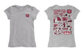 Missouri State Bears Hand Sketched Vive La Fete Impressions Artwork Grey Girls Cotton Short Sleeve Tee - Vive La Fête - Online Apparel Store