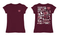 Missouri State Bears Hand Sketched Vive La Fete Impressions Artwork Maroon Girls Cotton Short Sleeve Tee - Vive La Fête - Online Apparel Store