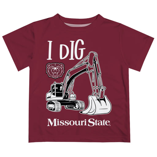 Missouri State Bears Vive La Fete Excavator Boys Game Day Maroon Short Sleeve Tee