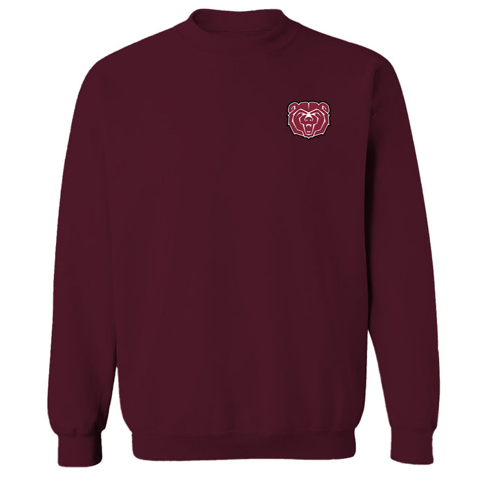 Missouri State Bears Hand Sketched Vive La Fete Impressions Artwork Maroon Crew Neck Sweatshirt for Women