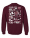 Missouri State Bears Hand Sketched Artwork Maroon Crewneck Sweatshirt for Women - Vive La Fête - Online Apparel Store