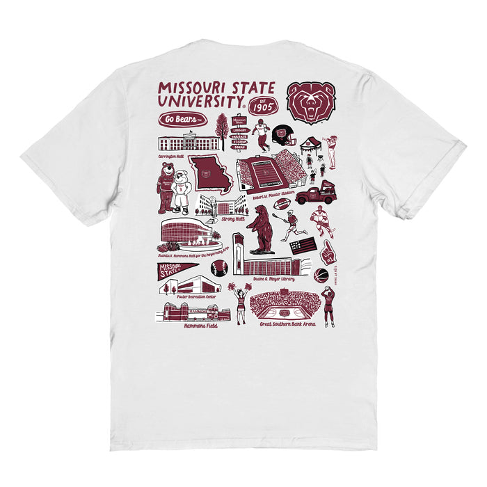 Missouri State Bears Vive La Fete Impressions Artwork Womens Cotton Tshirt - Vive La Fête - Online Apparel Store