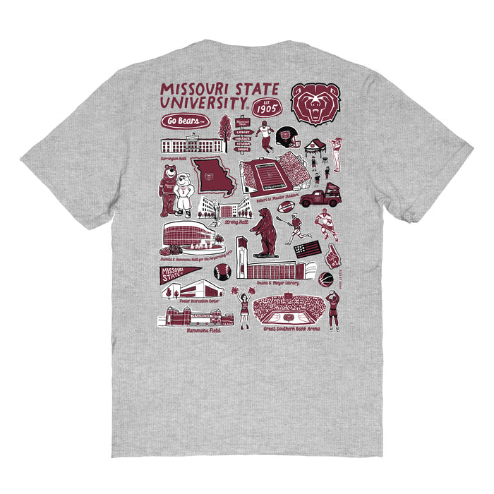 Missouri State Bears Vive La Fete Impressions Artwork Womens Cotton Tshirt - Vive La Fête - Online Apparel Store