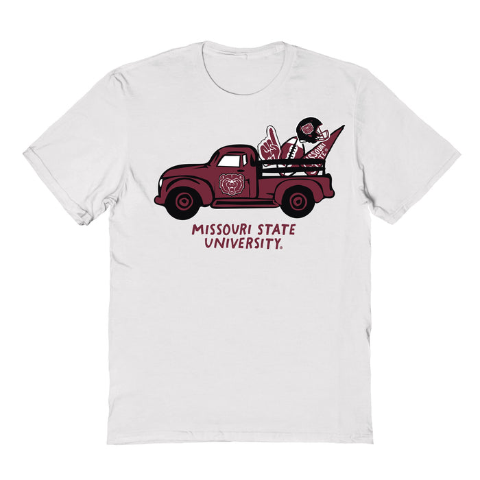 Missouri State Bears Hand Sketched Vive La Fete Impressions Truck White T-shirt for Women