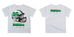 Marshall Thundering Herd MU Original Dripping Football Helmet White T-Shirt by Vive La Fete - Vive La Fête - Online Apparel Store