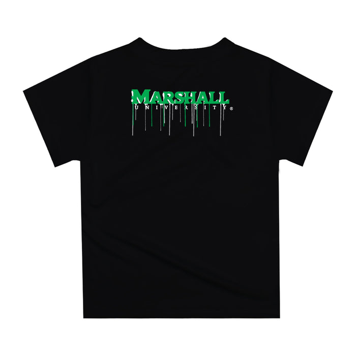 Marshall Thundering Herd MU Original Dripping Football Helmet Black T-Shirt by Vive La Fete - Vive La Fête - Online Apparel Store
