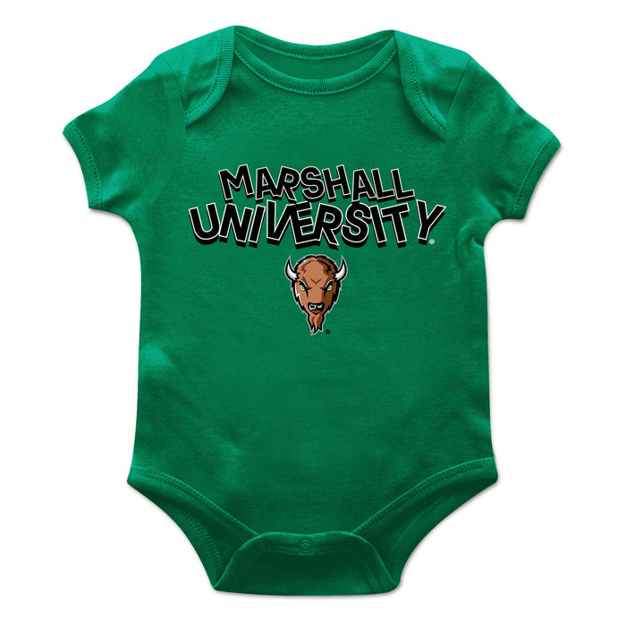 Marshall Thundering Herd MU Vive La Fete Infant Game Day Green Short Sleeve Bodysuit