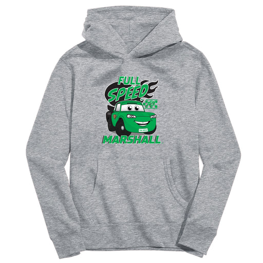 Marshall University Thundering Herd MU Full Speed Heather Grey Cotton Youth Hoodie