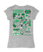 Marshall Thundering Herd MU Hand Sketched Vive La Fete Impressions Artwork Grey Girls Cotton Short Sleeve Tee - Vive La Fête - Online Apparel Store