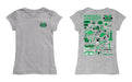 Marshall Thundering Herd MU Hand Sketched Vive La Fete Impressions Artwork Grey Girls Cotton Short Sleeve Tee - Vive La Fête - Online Apparel Store