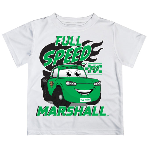 Marshall University Thundering Herd MU Vive La Fete Toy Racing Car Boys Game Day White Short Sleeve Tee